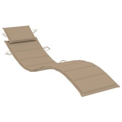 vidaXL lepotuolityyny beige 186x58x3 cm Oxford-kangas hinta ja tiedot | Istuintyynyt, pehmusteet ja päälliset | hobbyhall.fi