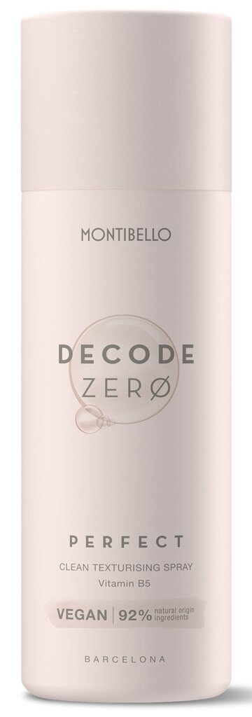 Montibello Decode Zero Perfect teksturoiva hiuslakka hinta ja tiedot | Kampaamotuotteet | hobbyhall.fi