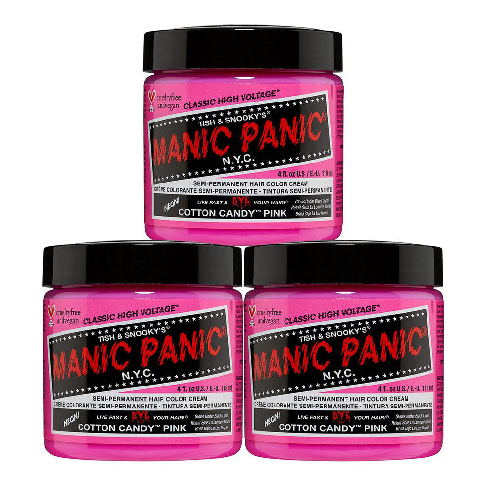 Pitkäkestoinen maali Classic Manic Panic ‎HCR 11004 Cotton Candy Pink, 118 ml hinta ja tiedot | Hiusvärit | hobbyhall.fi