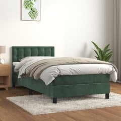 vidaXL Continental Bed patja Green Velvet 80x200 cm hinta ja tiedot | Sängyt | hobbyhall.fi