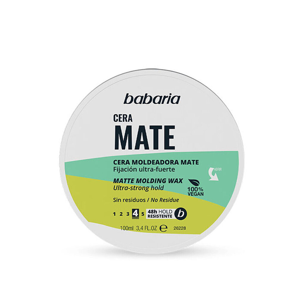 Vahva kiinnitysvaha Babaria B Discipline Styling Wax Matt Look, 100ml hinta ja tiedot | Kampaamotuotteet | hobbyhall.fi