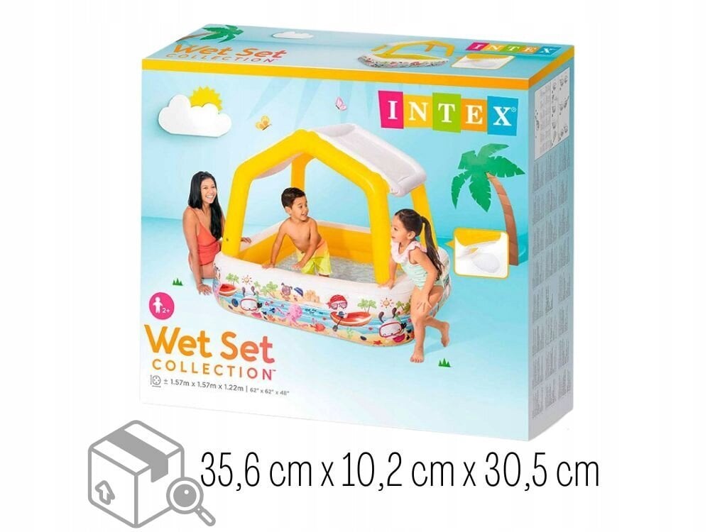 Puhallettava neliöallas Intex 157 x 157 cm hinta ja tiedot | Uima-altaat | hobbyhall.fi