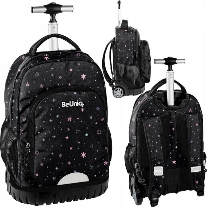 Koulureppu pyörillä BeUniq Stars BU23ZD-1231, 49x33x20 cm hinta ja tiedot | Koulureput ja -laukut | hobbyhall.fi