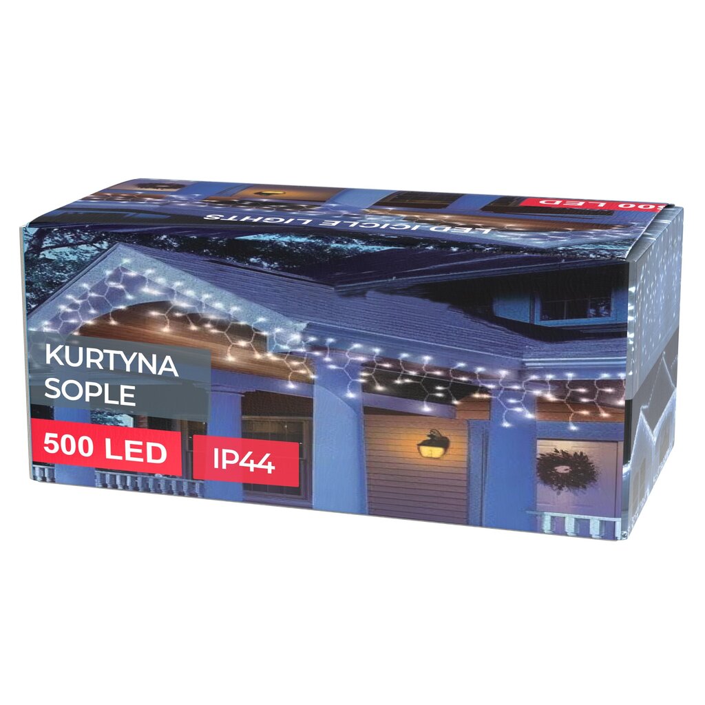 Jouluvaloverho, 500 LED lumihiutaleet, 22,5m hinta ja tiedot | Jouluvalot | hobbyhall.fi