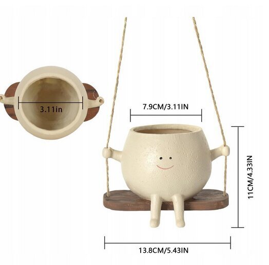 Söpö kukkaruukku Swing, 13,8 cm hinta ja tiedot | Kukkaruukut | hobbyhall.fi