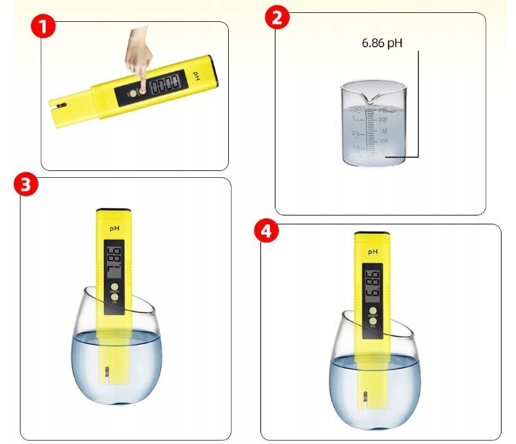 Elektroninen pH-mittari, ATC-testeri hinta ja tiedot | Mittarit ja mittalaitteet | hobbyhall.fi