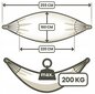 Hammock Go Garden, 255 x 160 cm, monivärinen hinta ja tiedot | Riippumatot | hobbyhall.fi