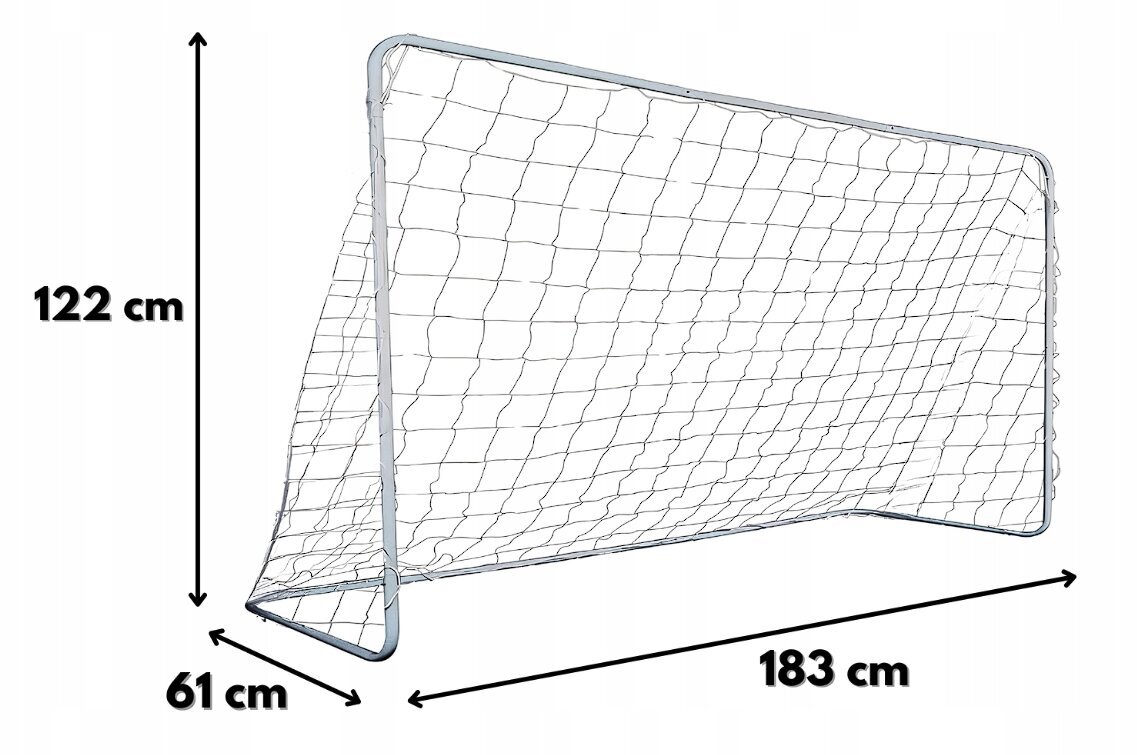 Kannettava jalkapallomaali Zolta, 138 x 122 x 61 cm, 2 kpl. hinta ja tiedot | Jalkapallomaalit ja verkot | hobbyhall.fi