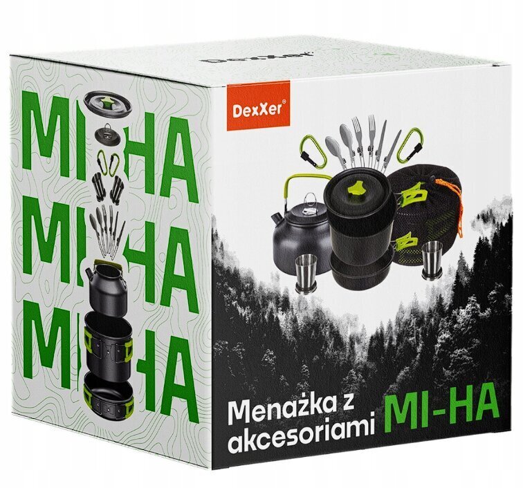 Matka-astiasto DexXer, musta hinta ja tiedot | Retkiastiat | hobbyhall.fi