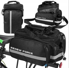 Polkupyörän tavaratila Renew Force, 30l, musta hinta ja tiedot | Renew Force Urheilu ja vapaa-aika | hobbyhall.fi