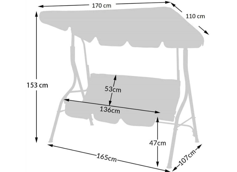 Puutarhakeinu, 3 henkilöä hinta ja tiedot | Puutarhakeinut | hobbyhall.fi