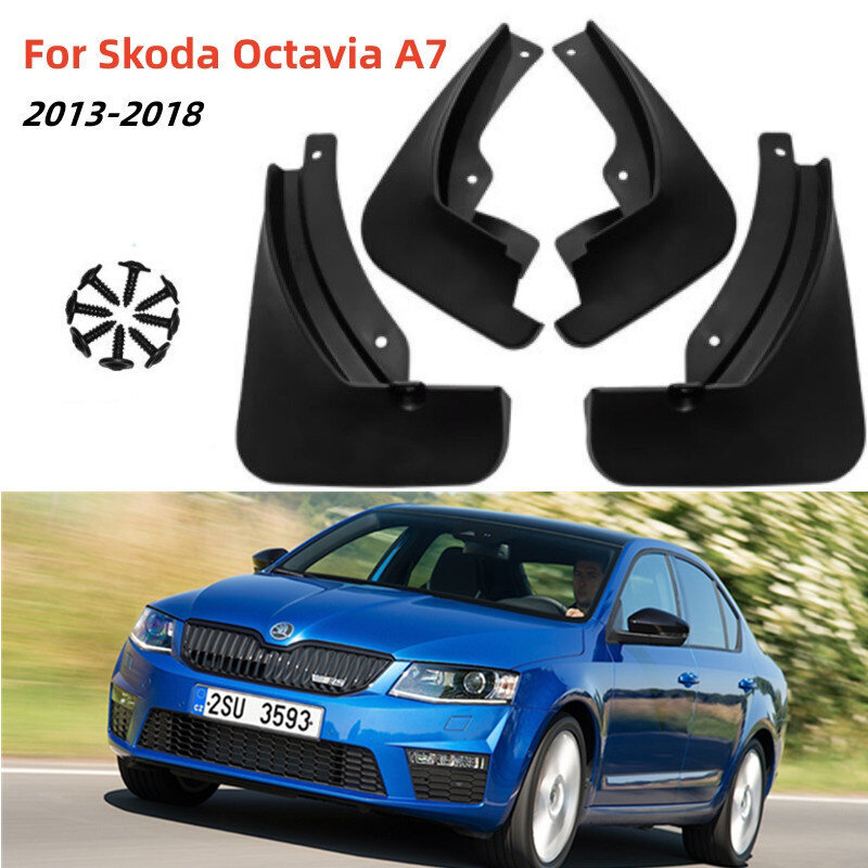 4kpl Auton lokasuojat Skoda Octavia A7 5E 2013 2014 2015 2016 2017 2018 lokasuojat roiskesuojat lokasuojat lokasuojat lokasuojat hinta ja tiedot | Lisätarvikkeet autoiluun | hobbyhall.fi