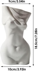 Body Art Vase Nainen Planter Pot Keraaminen veistos maljakot, ihmisen kukka maljakko hartsi maljakot naismuotoinen Butt kasvi potti salaojitusreikien kanssa, matta valkoinen hinta ja tiedot | Maljakot | hobbyhall.fi