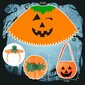 3 kpl Halloween Pumpkin -asu naisille, Pumpkin Poncho aikuisille, päänauha ja laukku, Halloween-asu naisille hinta ja tiedot | Naamiaisasut | hobbyhall.fi