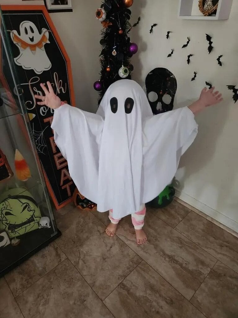 Unisex Kid Ghost Puku Tyttö Halloween Fancy Mekko Cosplay Poika Valkoinen Boo Ghost Viitta Lapsi Pelottava temppu tai hoito hinta ja tiedot | Naamiaisasut | hobbyhall.fi