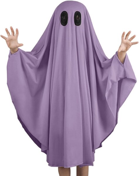 Unisex Kid Ghost Puku Tyttö Halloween Fancy Mekko Cosplay Poika Valkoinen Boo Ghost Viitta Lapsi Pelottava temppu tai hoito