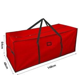 JOFONY joulukuusen säilytyspussi punainen 148 x 48 x 64 cm hinta ja tiedot | Säilytyslaatikot ja -korit | hobbyhall.fi