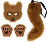 Tekoturkista Fox Tail Cat Wolf Cosplay-asusetti Pehmonaamio Pörröinen Tassu Käsineet Halloween Joulujuhla Tytöille Naisille hinta ja tiedot | Naamiaisasut | hobbyhall.fi