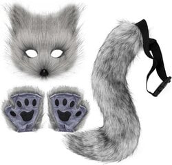 Fox Tail Cat Wolf Cosplay-asustesetti hinta ja tiedot | Naamiaisasut | hobbyhall.fi