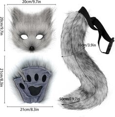 Fox Tail Cat Wolf Cosplay-asustesetti hinta ja tiedot | Naamiaisasut | hobbyhall.fi