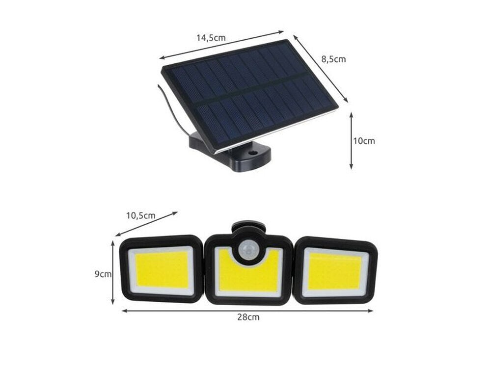 Aurinkolamppu liiketunnistimella 171 LED erillinen paneeli puutarhaan Perfee hinta ja tiedot | Puutarha- ja ulkovalot | hobbyhall.fi