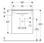 Pesuallas kaapilla Selnova Square 501.252.00.1, 600x652x502 mm, valkoinen hinta ja tiedot | Pesualtaat | hobbyhall.fi