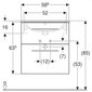 Pesuallas, jossa riippukaappi ja kaksi laatikkoa Selnova Square 501.236.00.1, 600x652x502mm, valkoinen hinta ja tiedot | Pesualtaat | hobbyhall.fi