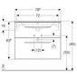 Pesuallas, jossa riippukaappi ja kaksi laatikkoa Selnova Square 501.240.00.1, 800x652x502mm, valkoinen hinta ja tiedot | Pesualtaat | hobbyhall.fi