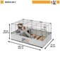 Narvas graužikams Ferplast Modular 2, 109x72x56 cm, pilkas hinta ja tiedot | Pieneläinten häkit ja tarvikkeet | hobbyhall.fi