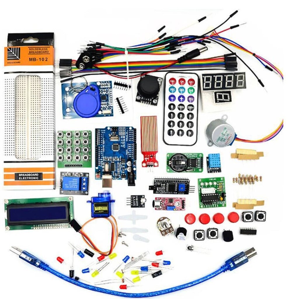 Opetuselektroniikkapaketti Arduino UNO -tyyliin, älykäs ketju hinta ja tiedot | Mikrokontrollerit | hobbyhall.fi