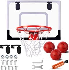 Minikoripallorenkaat 3 pallon ja ilmapumpun kanssa Stay Gent 40x30cm hinta ja tiedot | Koripallokorit | hobbyhall.fi