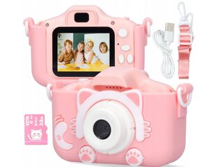 Digikamera lapsille kitt pink full hd 12 mpx sd-kortti 32gb xtech hinta ja tiedot | Kamerat | hobbyhall.fi