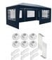 Casaria Pavilion 6 seinää 3 x 6 x 2,5 m hinta ja tiedot | Puutarhapaviljongit | hobbyhall.fi