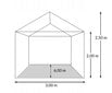 Casaria Pavilion 6 seinää 3 x 6 x 2,5 m hinta ja tiedot | Puutarhapaviljongit | hobbyhall.fi