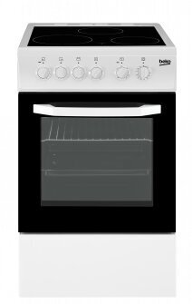 Beko CSS48100GW, keraaminen liesi, 3 keittoaluetta, 50 cm, valkoinen hinta ja tiedot | Sähköliedet | hobbyhall.fi