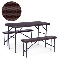 Keittiösarja 120 cm pöytä 2 penkkiä hinta ja tiedot | Keittiökalusteet | hobbyhall.fi