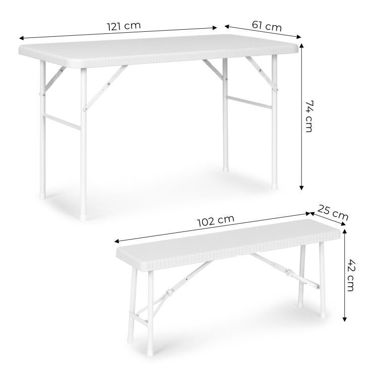 Ruokailuryhmä 120 cm pöytä 2 penkkiä hinta ja tiedot | Keittiökalusteet | hobbyhall.fi