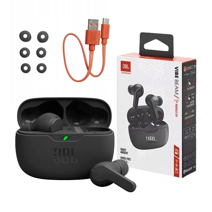 JBL Vibe Beam Black hinta ja tiedot | Kuulokkeet | hobbyhall.fi