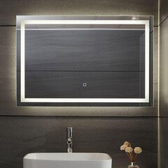 Kylpyhuoneen peili, LED, 90x60cm hinta ja tiedot | Kylpyhuonepeilit | hobbyhall.fi