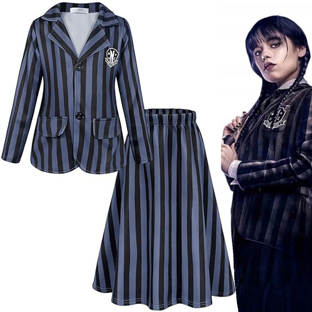 Puku Wednesday Addams, koko 160 hinta ja tiedot | Naamiaisasut | hobbyhall.fi