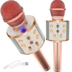 Karaokemikrofoni - vaaleanpunainen, Izoxis hinta ja tiedot | Mikrofonit | hobbyhall.fi