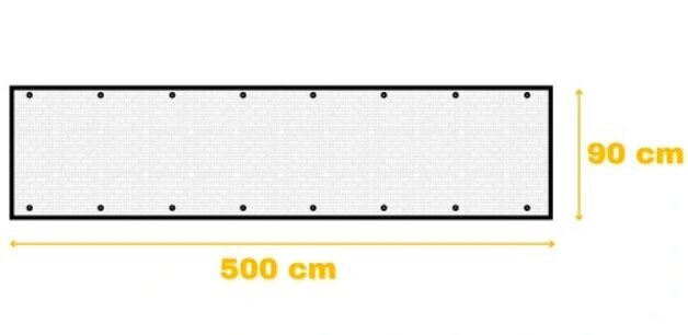 Parvekeverho köydellä GoGarden, 0,9 x 5 m, ruskea hinta ja tiedot | Aurinkovarjot ja markiisit | hobbyhall.fi