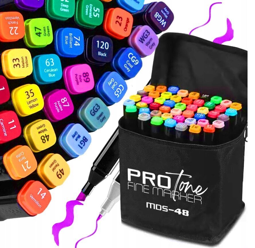 Markers ProTone, 48 kpl. hinta ja tiedot | Taide- ja askartelutarvikkeet | hobbyhall.fi