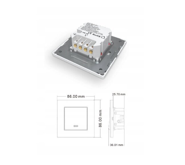 WIFI, LED-KAKSOISET VALOKYTKIN hinta ja tiedot | Kytkimet ja pistorasiat | hobbyhall.fi