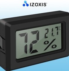 Izoxis 2-in-1 digitaalinen lämpö- ja kosteusmittari hinta ja tiedot | Sääasemat, lämpö- ja kosteusmittarit | hobbyhall.fi