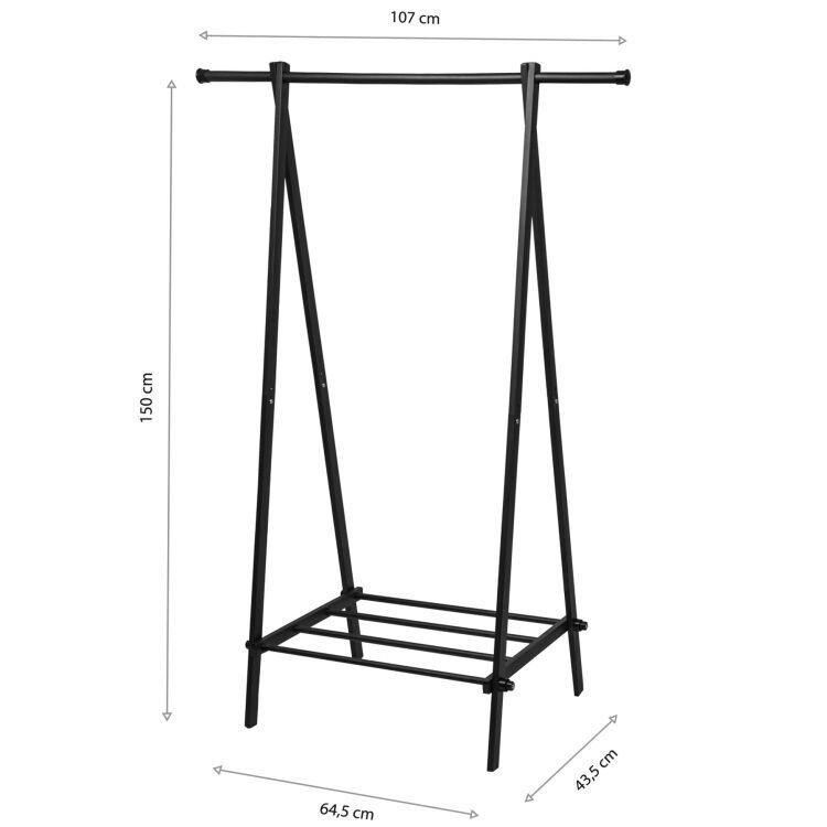 Työvaateripustin hyllyllä, ModernHome hinta ja tiedot | Naulakot | hobbyhall.fi