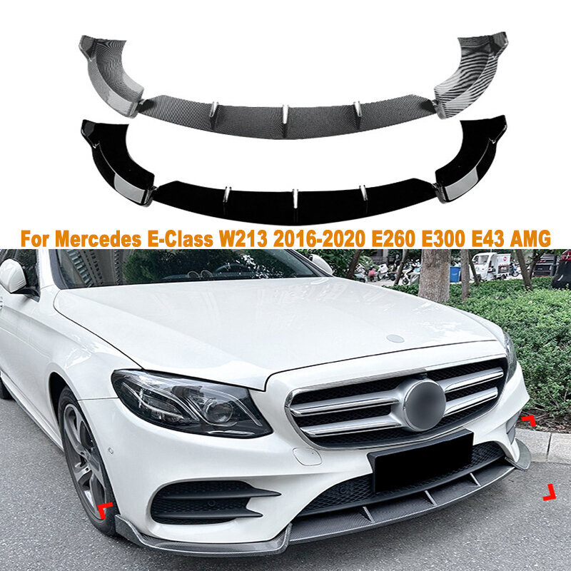 Etupuskurin jakohuulihajottimen runkosarja Spoilerin koristelutarvikkeet Mercedes E-Class W213 2016-2020 E260 E300 E43 AMG hinta ja tiedot | Lisätarvikkeet autoiluun | hobbyhall.fi