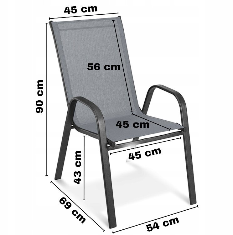Puutarhatuolit Go Garden, 2 kpl, harmaa hinta ja tiedot | Puutarhatuolit | hobbyhall.fi