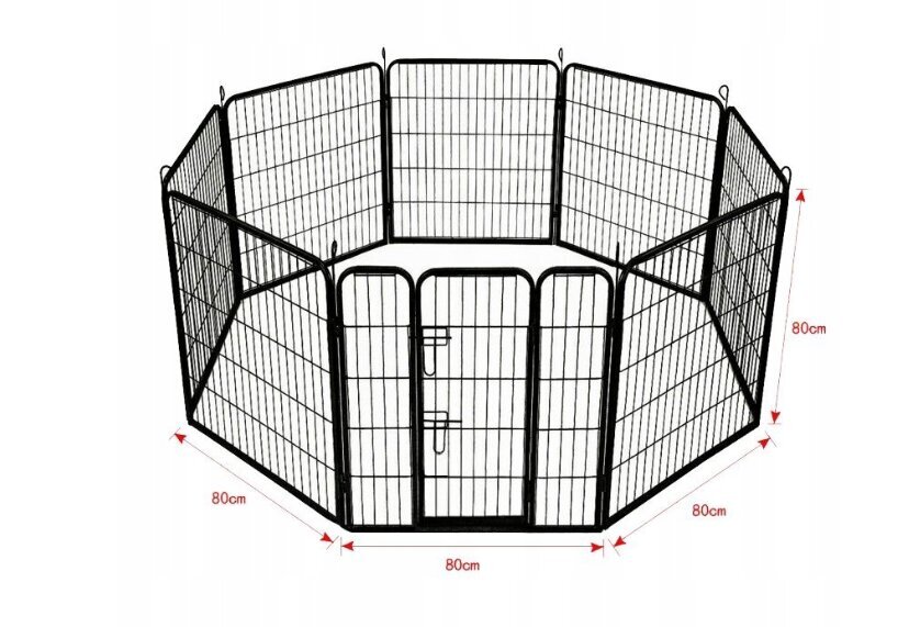 Metallihäkki AML isolle koiralle 80 x 640 x 80 cm hinta ja tiedot | Kuljetushäkit ja kuljetuslaatikot | hobbyhall.fi