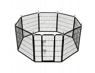 AML teräksinen leikkikehä suurille koirille, 80 x 640 x 100 cm hinta ja tiedot | Kuljetushäkit ja kuljetuslaatikot | hobbyhall.fi